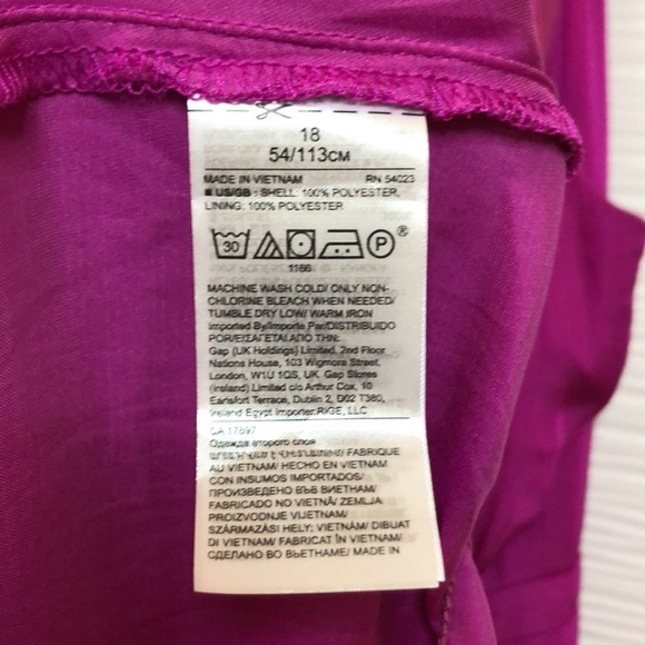 NWT Banana Republic fuchsia dress. Size 18. - Picture 3 of 9